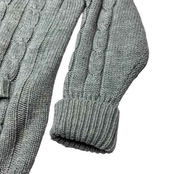 Vintage 80s Sears Men's Gray Cable Knit Cardigan Sweater Chunky Size 44 - Picture 11 of 15